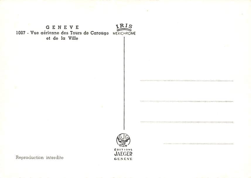 GE - Genf, vue aerienne des Tours de Carouge