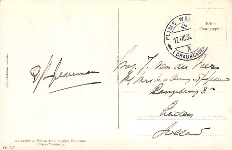 Flims, und die Waldhäuser von Spalegna aus