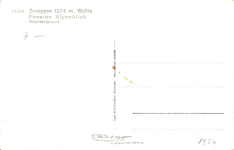 Zeneggen, Pension Alpenblick