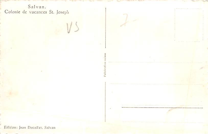 Salvan, Colonie de vacances St. Joseph