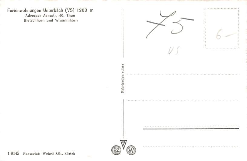 Unterbäch, Bietschhorn und Wiwannihorn