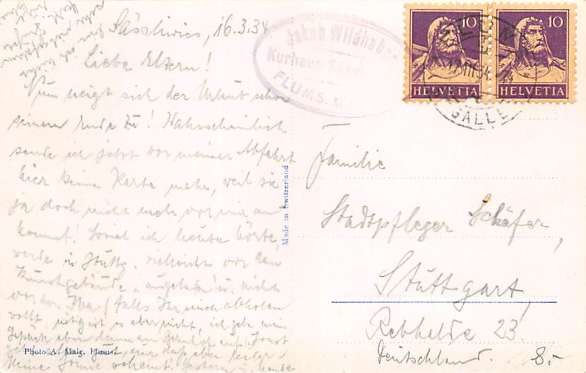 Flums, mit Spitzmeilen