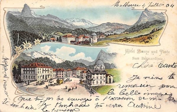 San Bernardino, Hotel Brocco und Poste