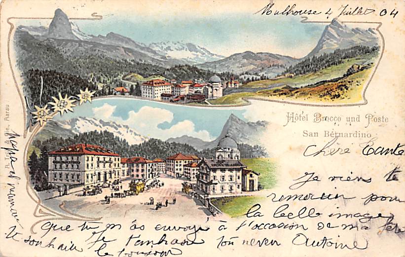 San Bernardino, Hotel Brocco und Poste
