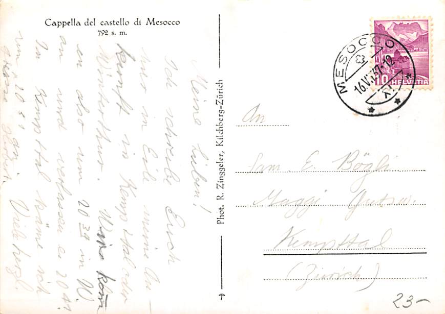 Mesocco, Cappella del castello