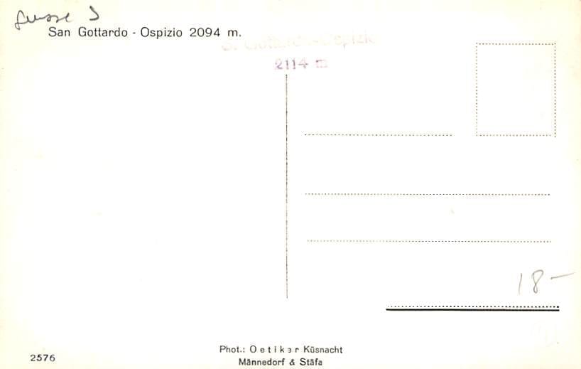 Gotthard, San Gottardo, Ospizio