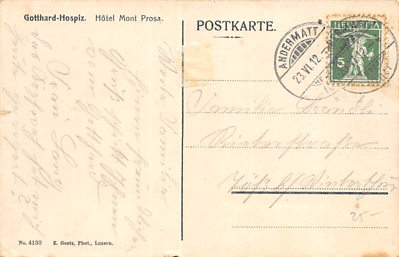 Gotthard, Gotthardhospiz, Hotel Mont Prosa