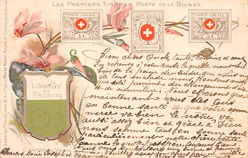 Briefmarken Litho, Wappen des Kantons Waadt