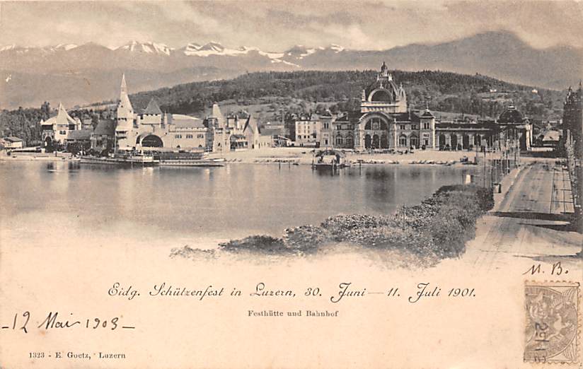 Luzern, Eidg. Schützenfest 1901, Bahnhof