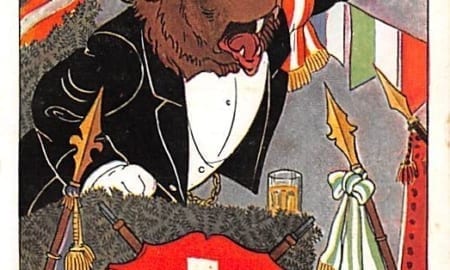 Bern, Eidg. Schützenfest 1910, vermenschlichte Bären