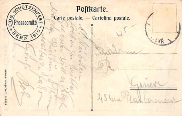 Bern, Eidg. Schützenfest 1910, vermenschlichte Bären