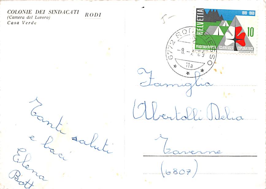 Rodi, Colonie dei sindacati