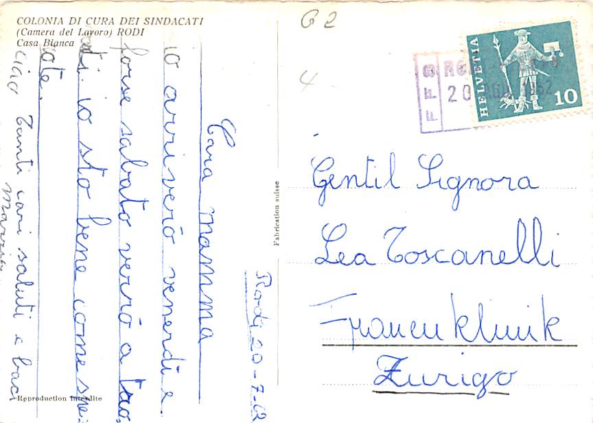 Rodi, Colonia di cura dei sindacati