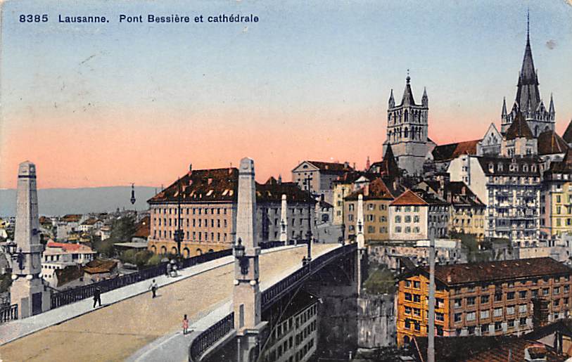 Lausanne, Pont Bessière et cathédrale