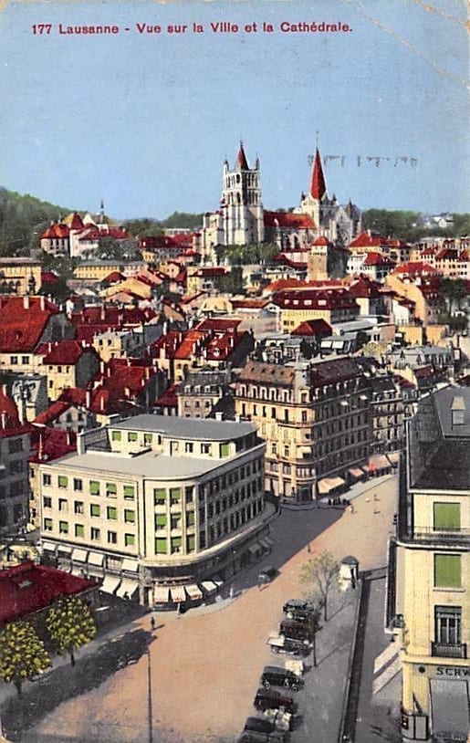 Lausanne, Vue sur la Ville et la Cathédrale