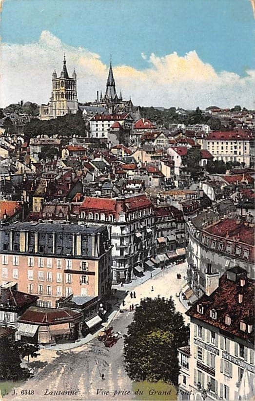 Lausanne, Vue prise du Grand Pont