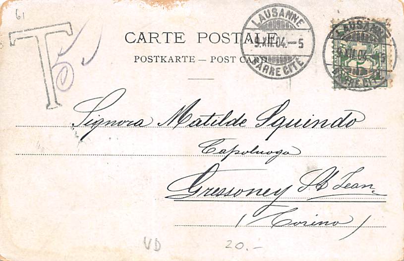 Lausanne, Place St-Francois et l'Hotel des Postes