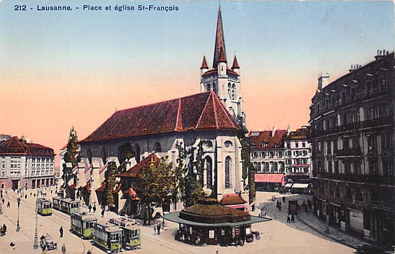 Lausanne, Place et église St-Francois