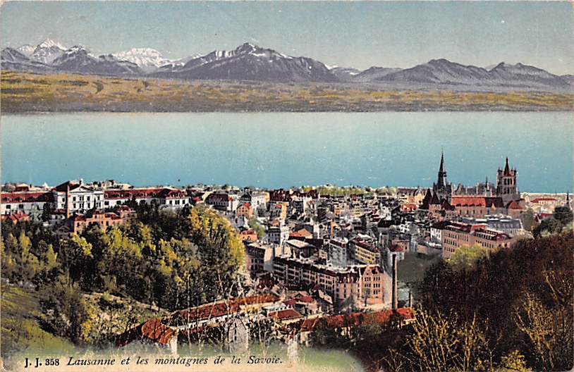 Lausanne, et les montagnes de la Savoie