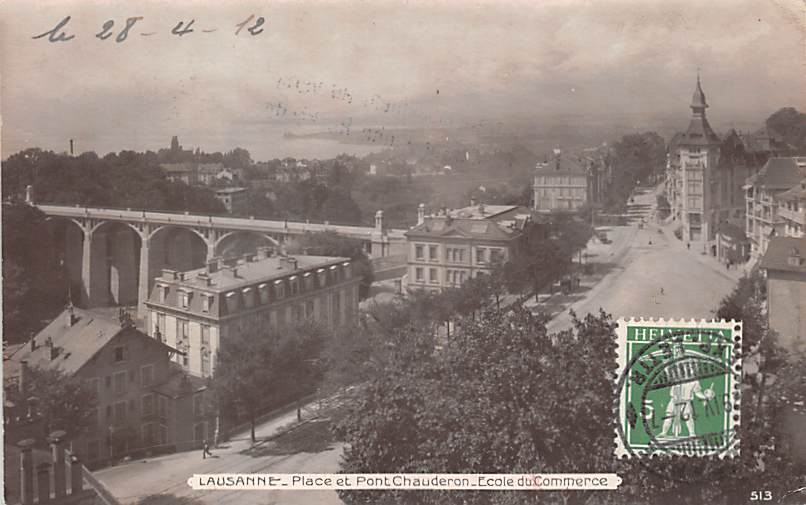 Lausanne, Place et Pont Chauderon