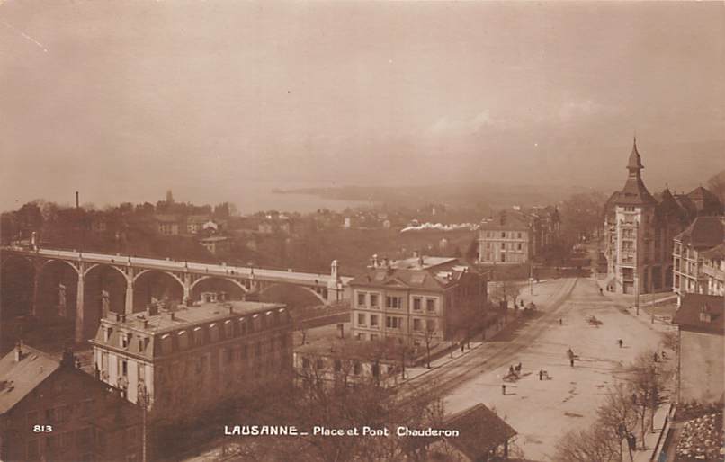 Lausanne, Place et Pont Chauderon