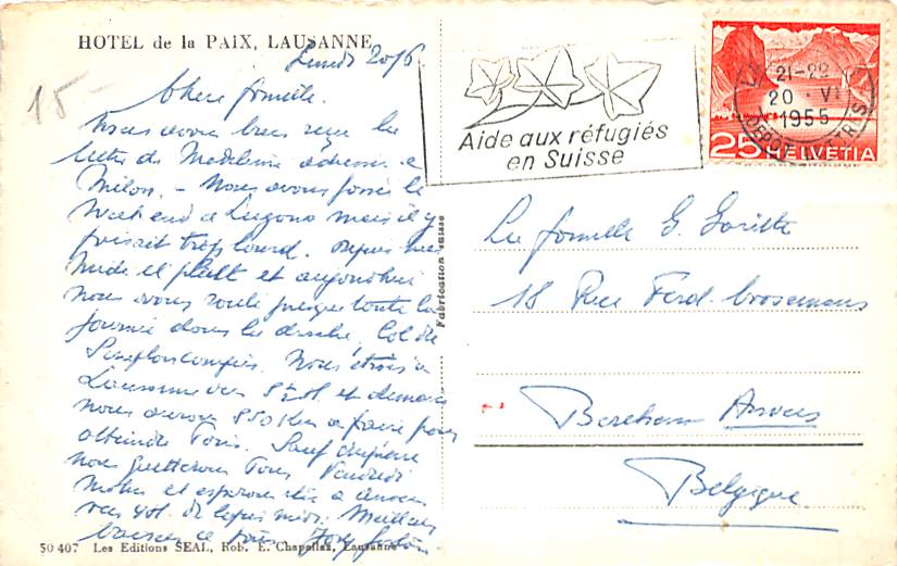 Lausanne, Hotel de la Paix