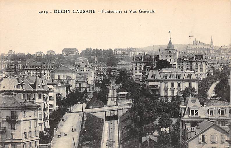 Lausanne, Ouchy, Funiculaire et Vue Générale