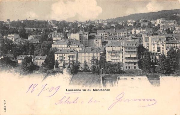 Lausanne, vu du Montbenon