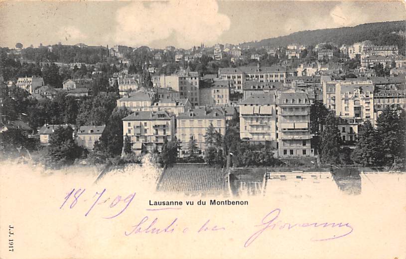 Lausanne, vu du Montbenon