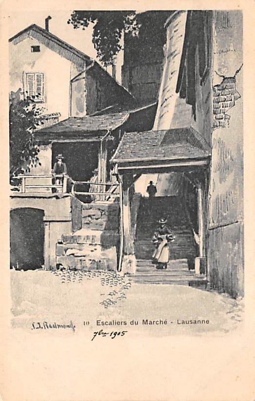 Lausanne, Escaliers du Marché