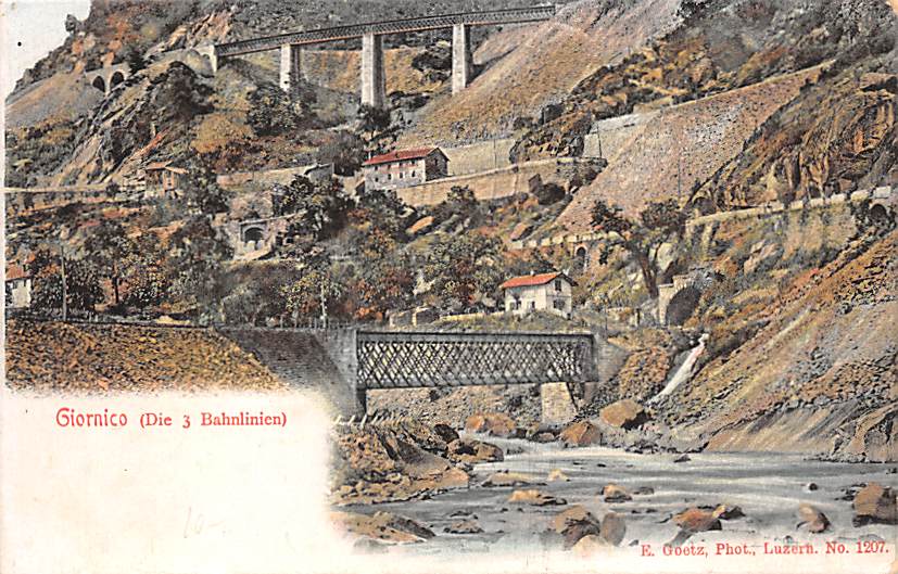 Giornico, Die drei Bahnlinien