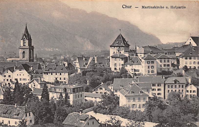 Chur, Martinskirche u. Hofpartie