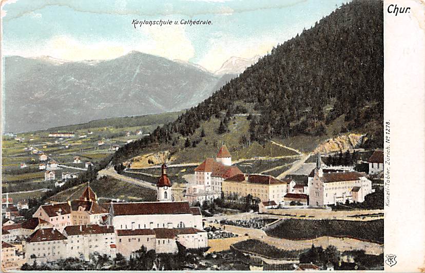 Chur, Kantonschule u. Cathédrale