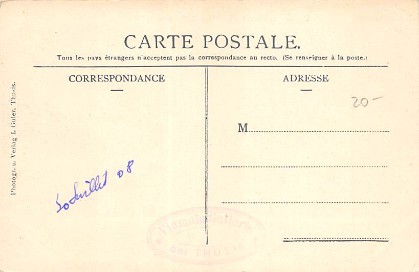 Thusis. gegen die Viamala mit Hohen-Rhätien