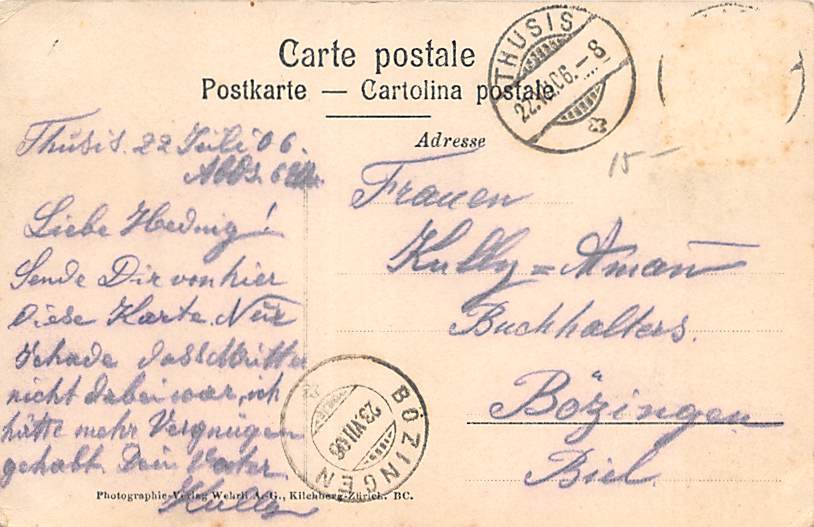 Thusis. gegen die Viamala