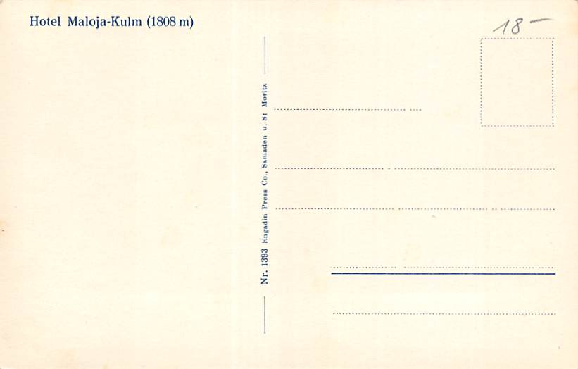 Maloja, Hotel Maloja-Kulm