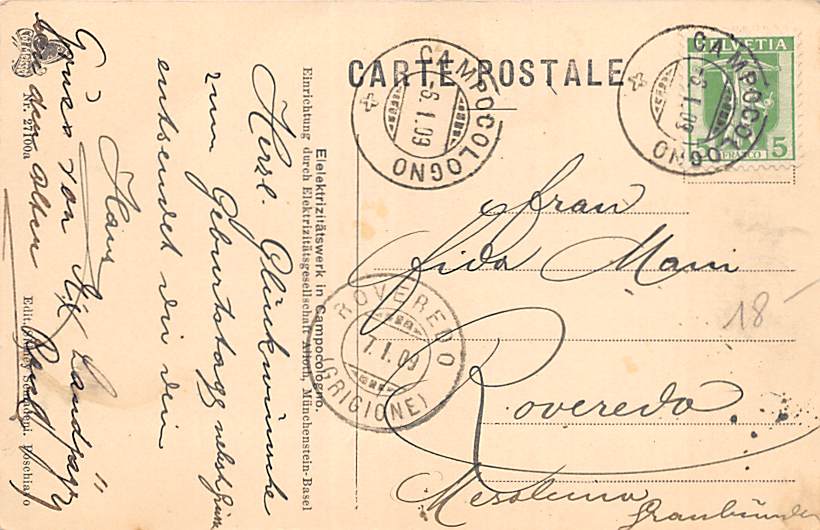 Campocologno, Elektrizitätswerk