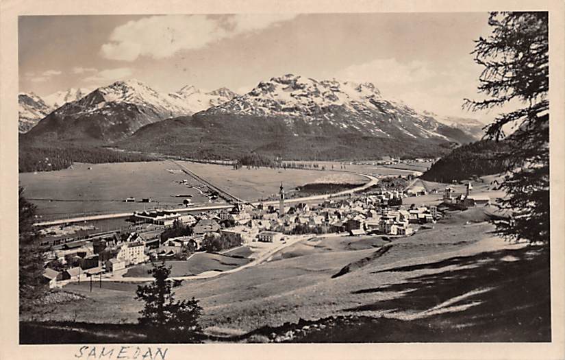Samedan, mit Berninagruppe