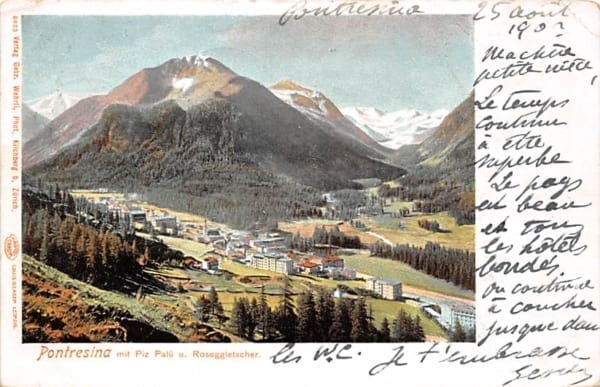 Pontresina, mit Piz Palü