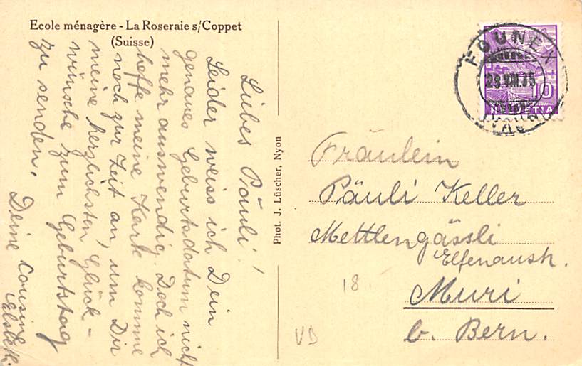 Coppet, Ecole ménagère