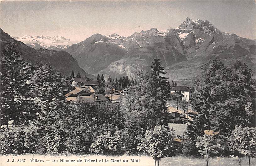 Villars, Le Glacier de Trient et la Dent du Midi