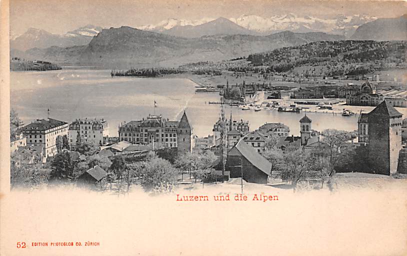 Luzern, und die Alpen