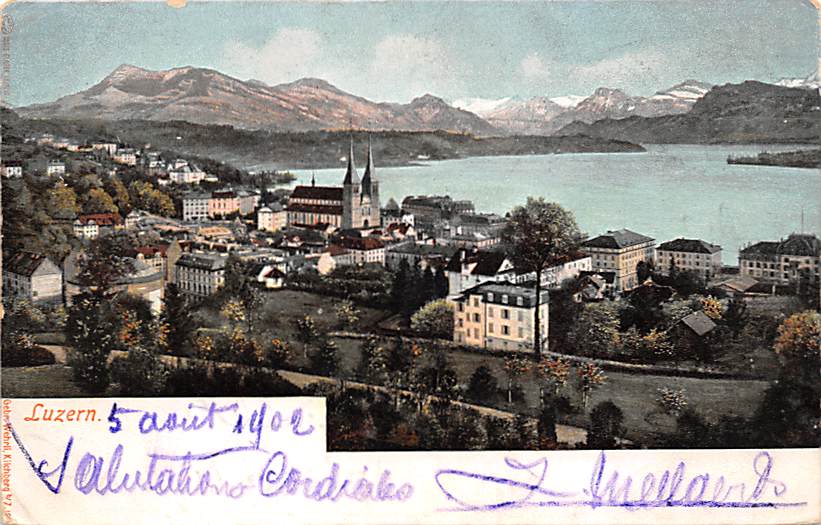 Luzern, und die Alpen