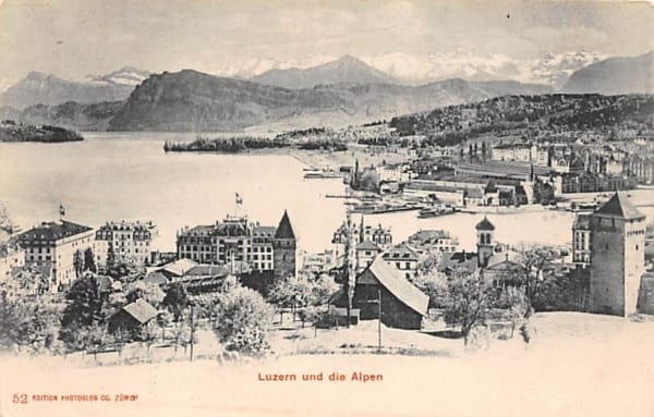 Luzern, und die Alpen