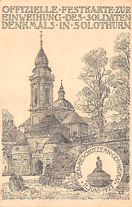 Solothurn, Festkarte Soldatendenkmal