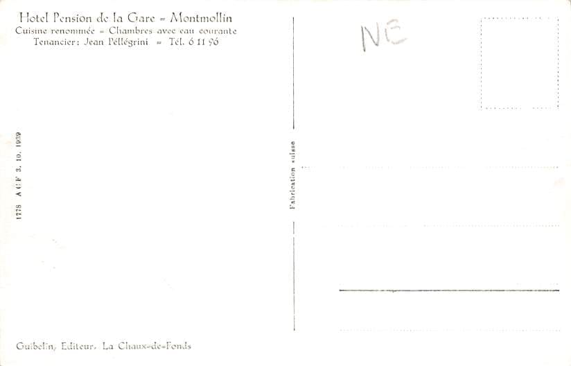 Montmollin, Hotel Pension de la Gare