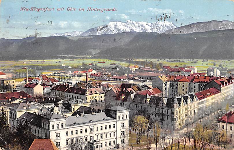 Neu-Klagenfurt, mit Obir im Hintergrunde