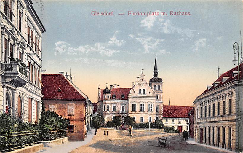 Gleisdorf, Florianiplatz m. Rathaus