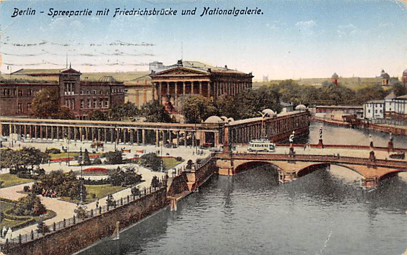 Berlin, Spreepartie mit Friedrichsbrücke und Nationalgalerie