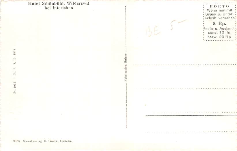 Wilderswil, Hotel Schönbühl